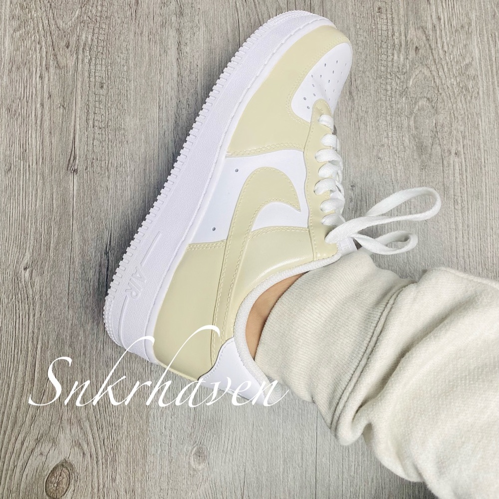 Nike beige custom Air Force 1